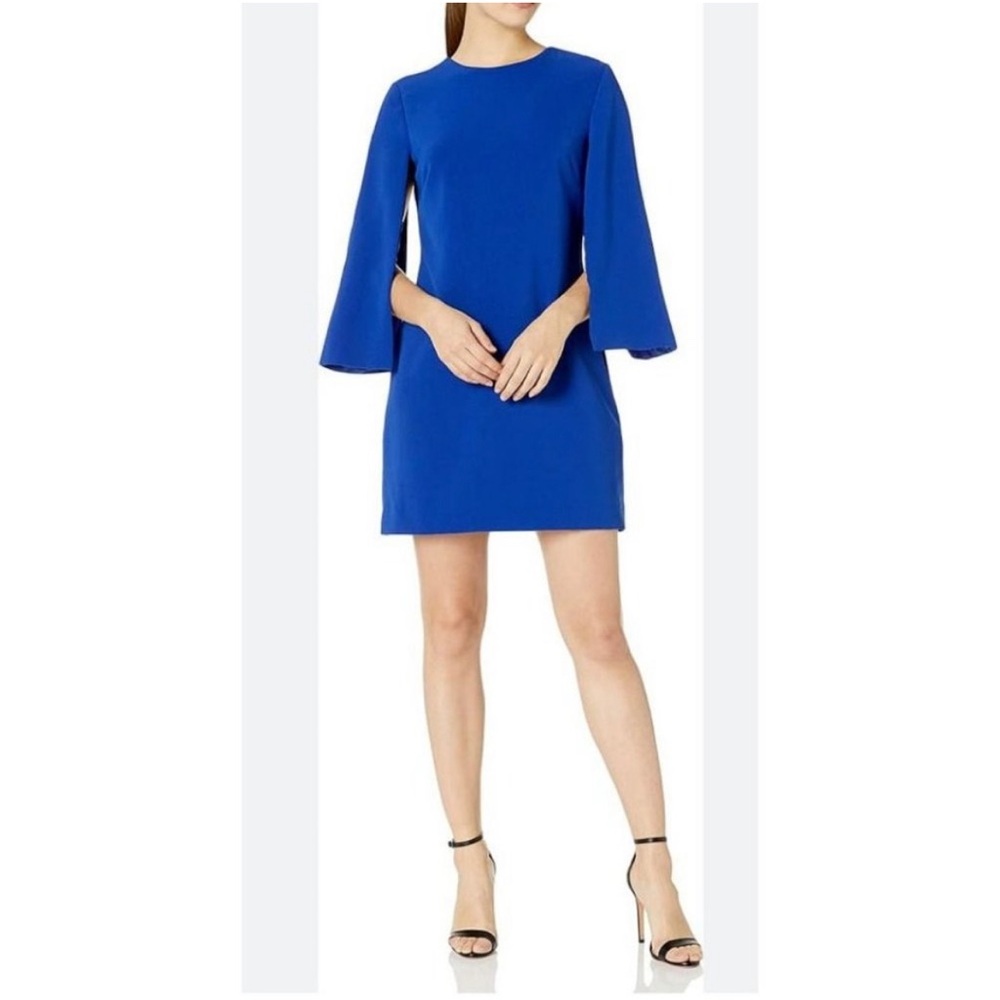 Tahari Emerald Green Long Split Sleeve Dress